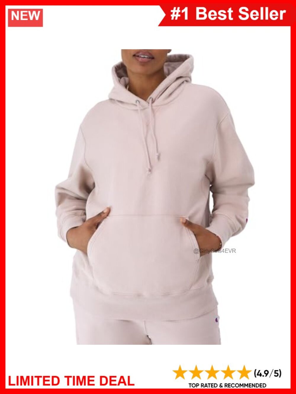 Reverse Weave Oversized Hoodie Heavyweight Fleece Pullover Women